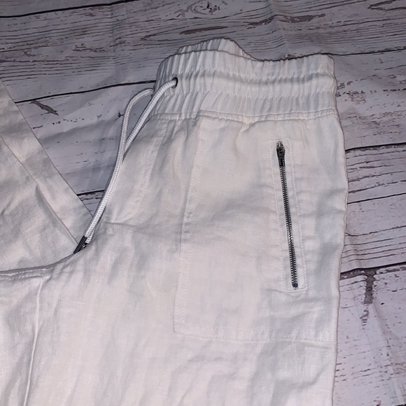 NWT White Cabo Linen Wide Leg Pant - Picture 3 of 8